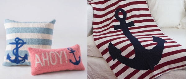 Anchor Pillows and Throw Blankets