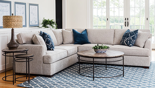 Bristol sectional with Trace coffee table